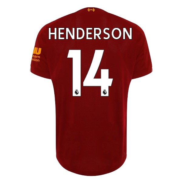 Camiseta Liverpool NO.14 Henderson Primera equipación 2019-2020 Rojo